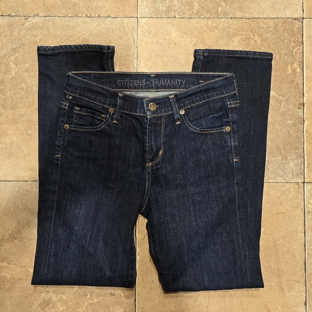 Citizens of Humanity Dark Blue Elson Straight Leg Jeans